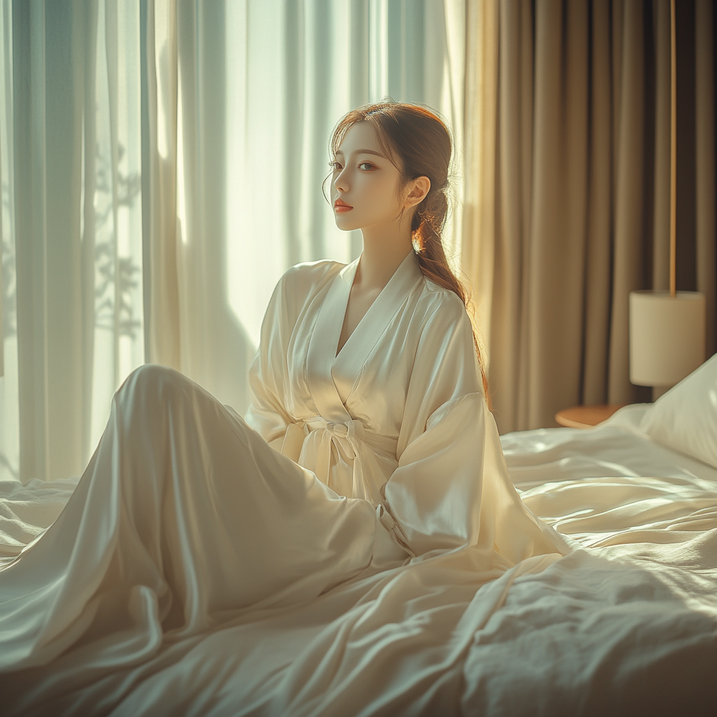 A Beautiful Korean Woman in Luxurious Apartment