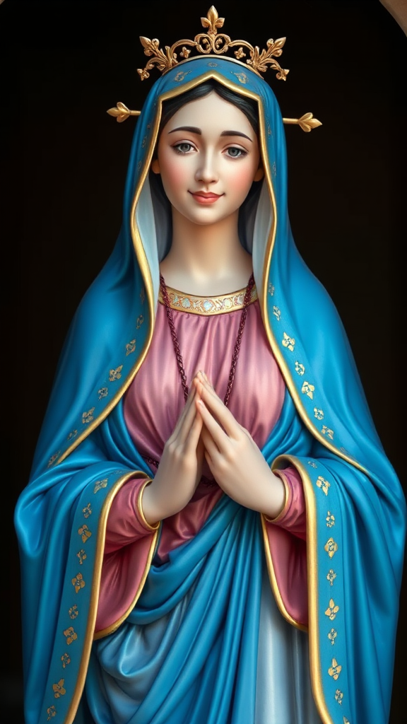 A Beautiful Picture of Mother Mary Smiling