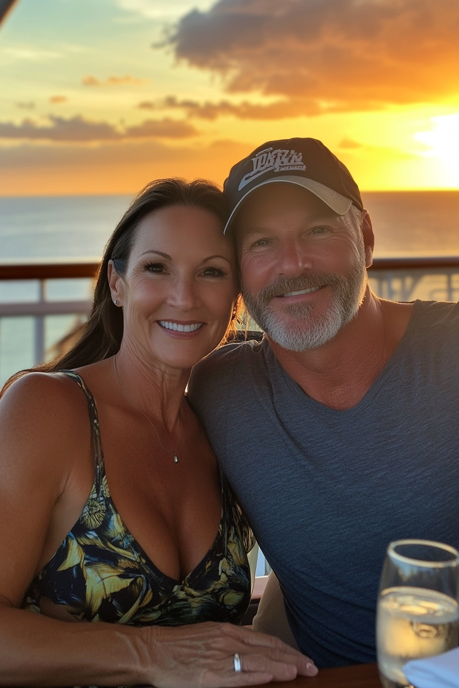 A Beautiful Sunset Dinner Cruise with Fit Couple