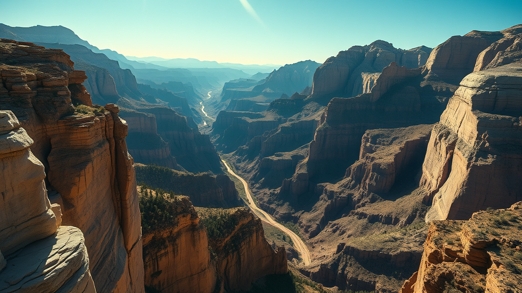 A Bible Warrior Overlooking Canyon and Mountain