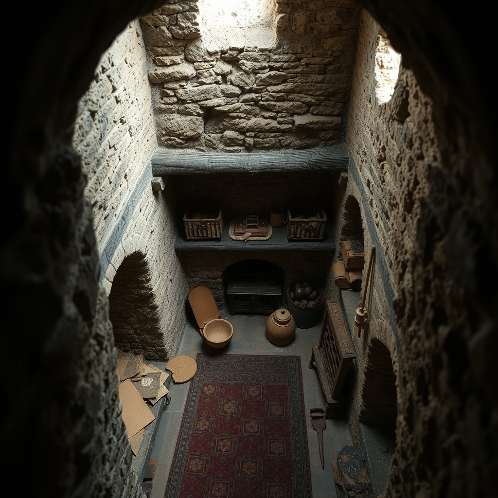 A Bird's Eye View of Medieval Castle Pantry