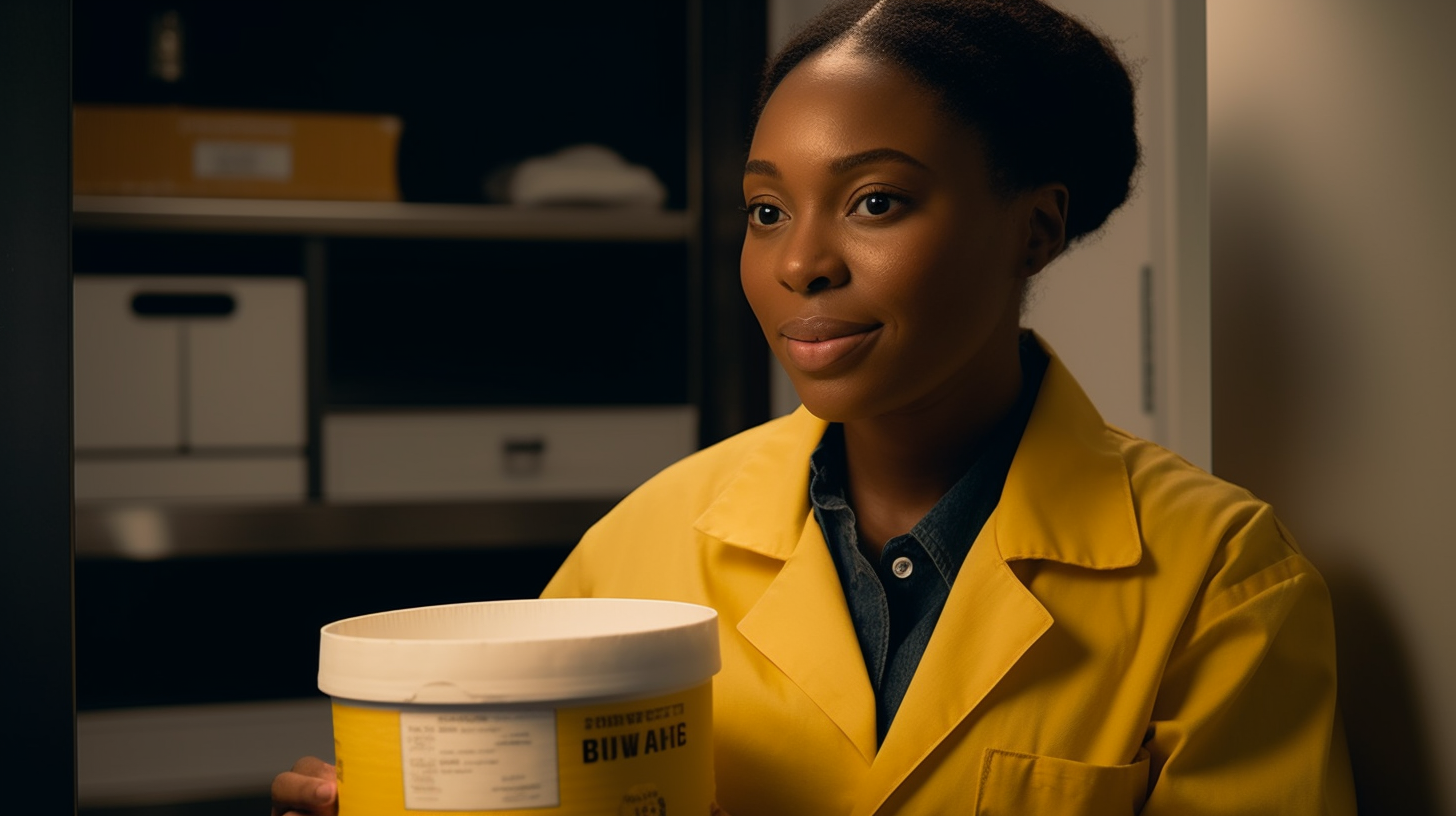 A Black Woman Unboxing Face Cream in Bathroom