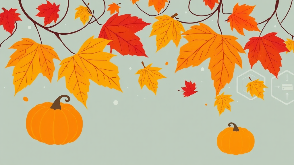 A Blend of Autumn and Technology Graphics