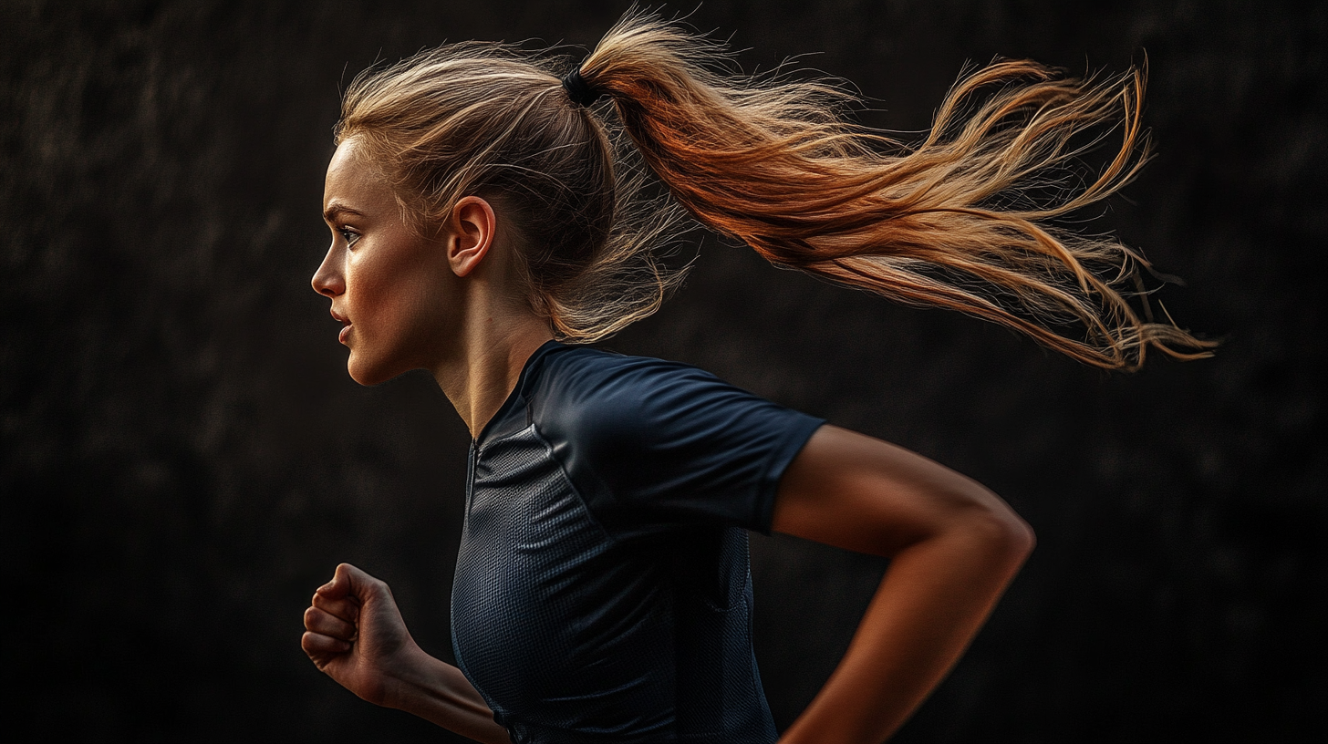 A Blond Girl Playing Sports in a Ponytail