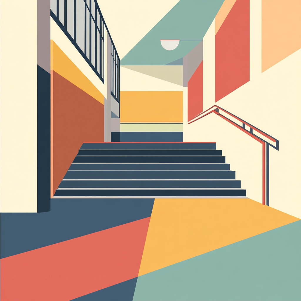 A Bold, Geometric School Event Poster