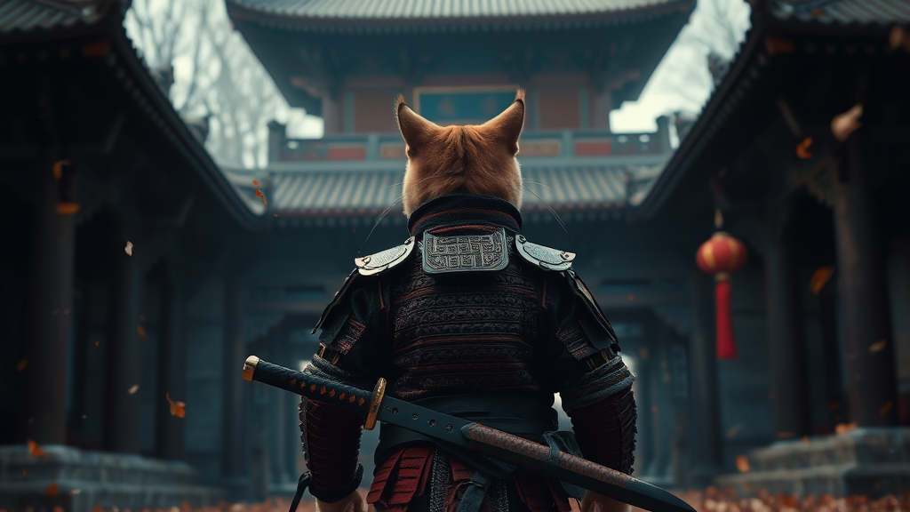 A Brave Cat Samurai Enters Shaolin Temple