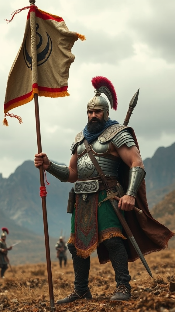 A Brave Sassanian Soldier in Battle