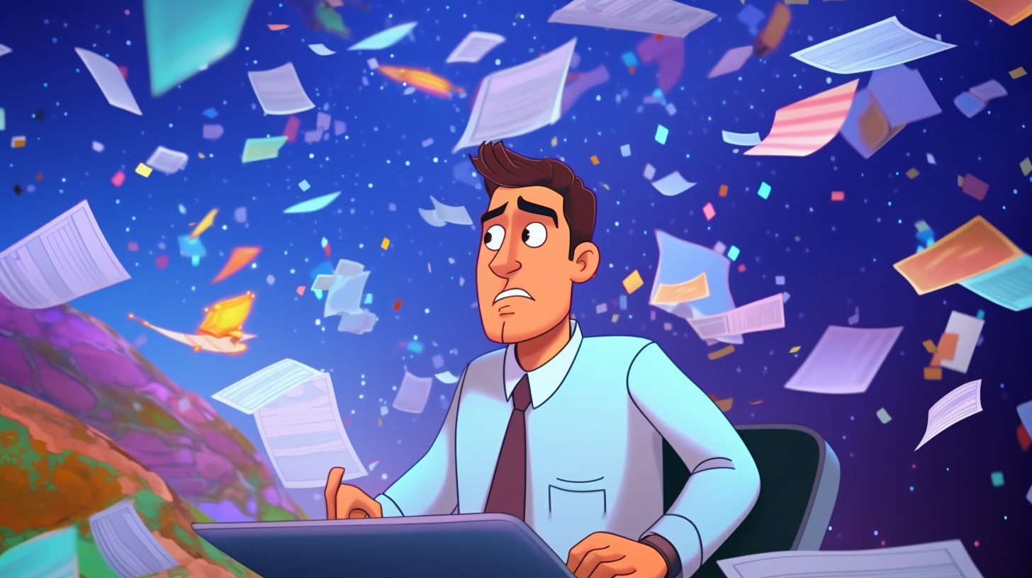 A Busy Businessman Counting Stars on Empty Planet