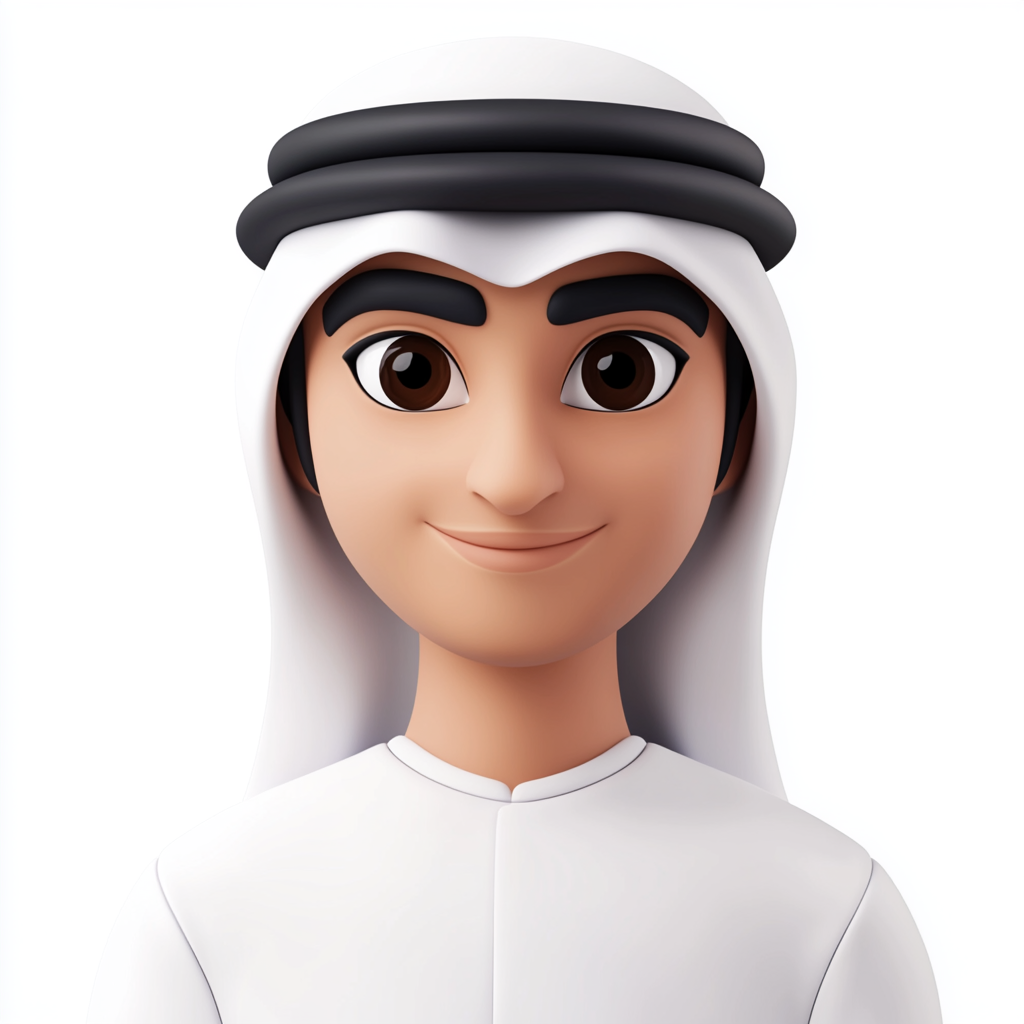 A Calm UAE Man in Traditional Attire