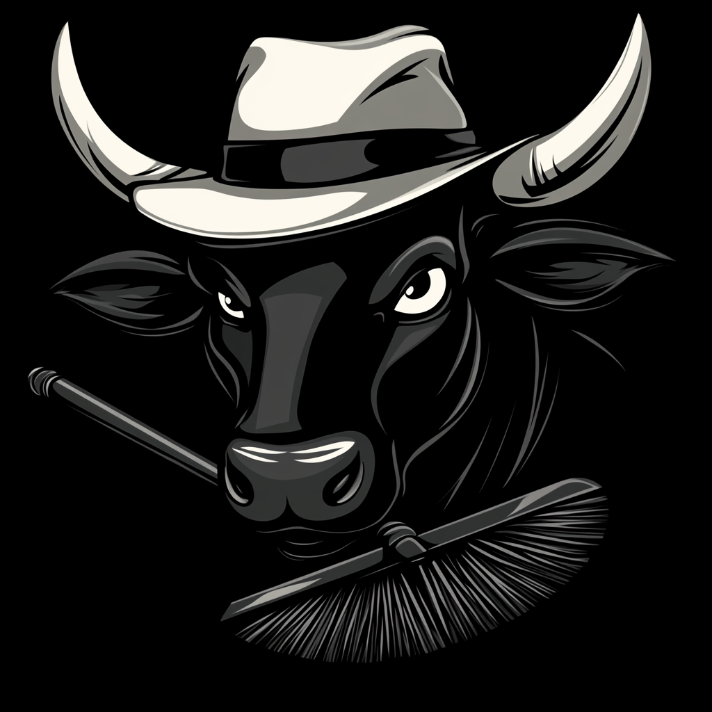 A Cartoon Bull Logo for Blacktop Bulls Company