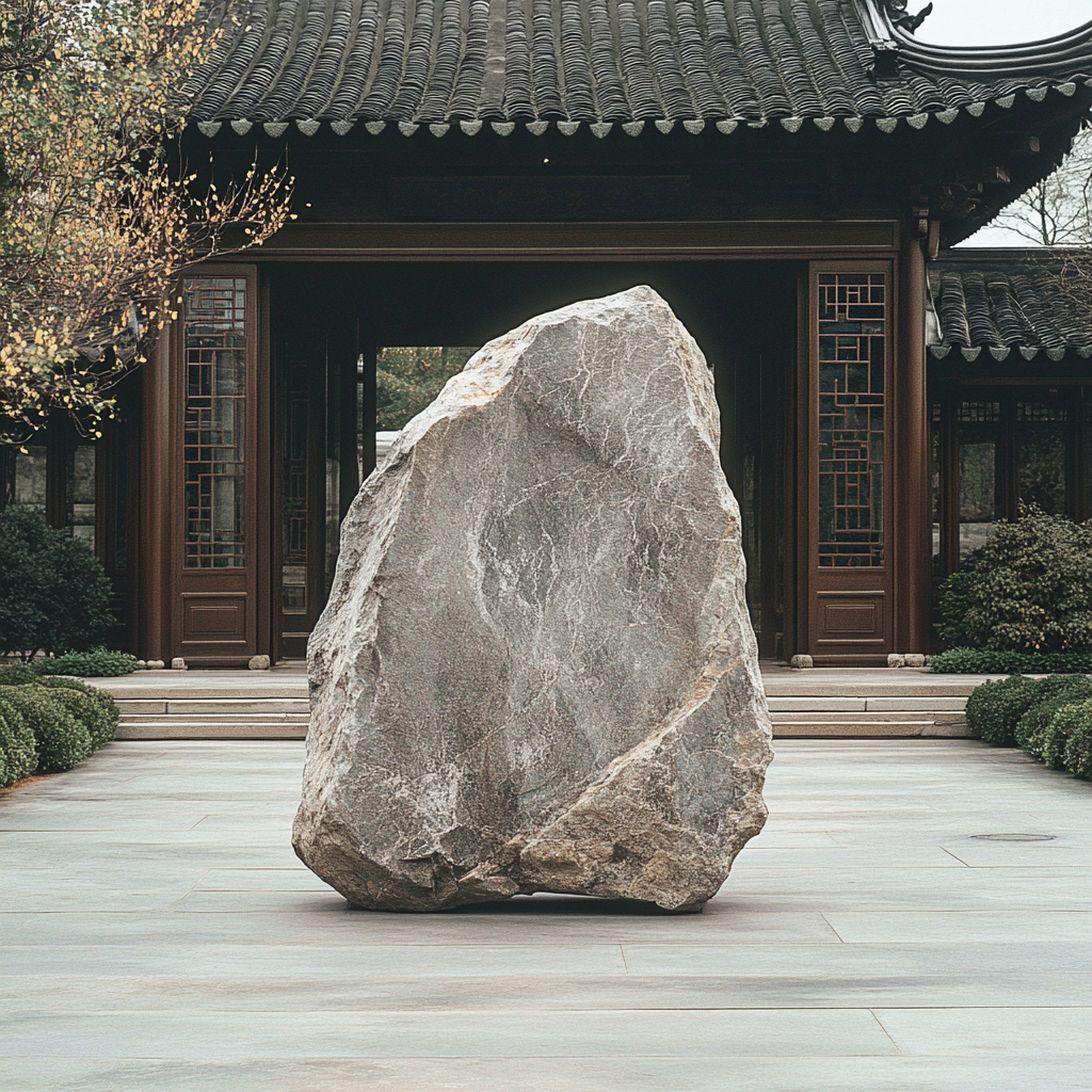 A Chinese big rock symbolizing Earth element strength.