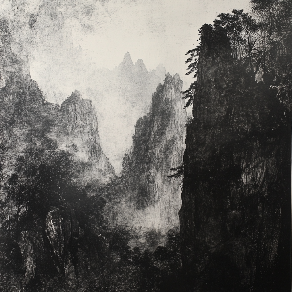 A Chinese painting of Mt. Huangshan's stability