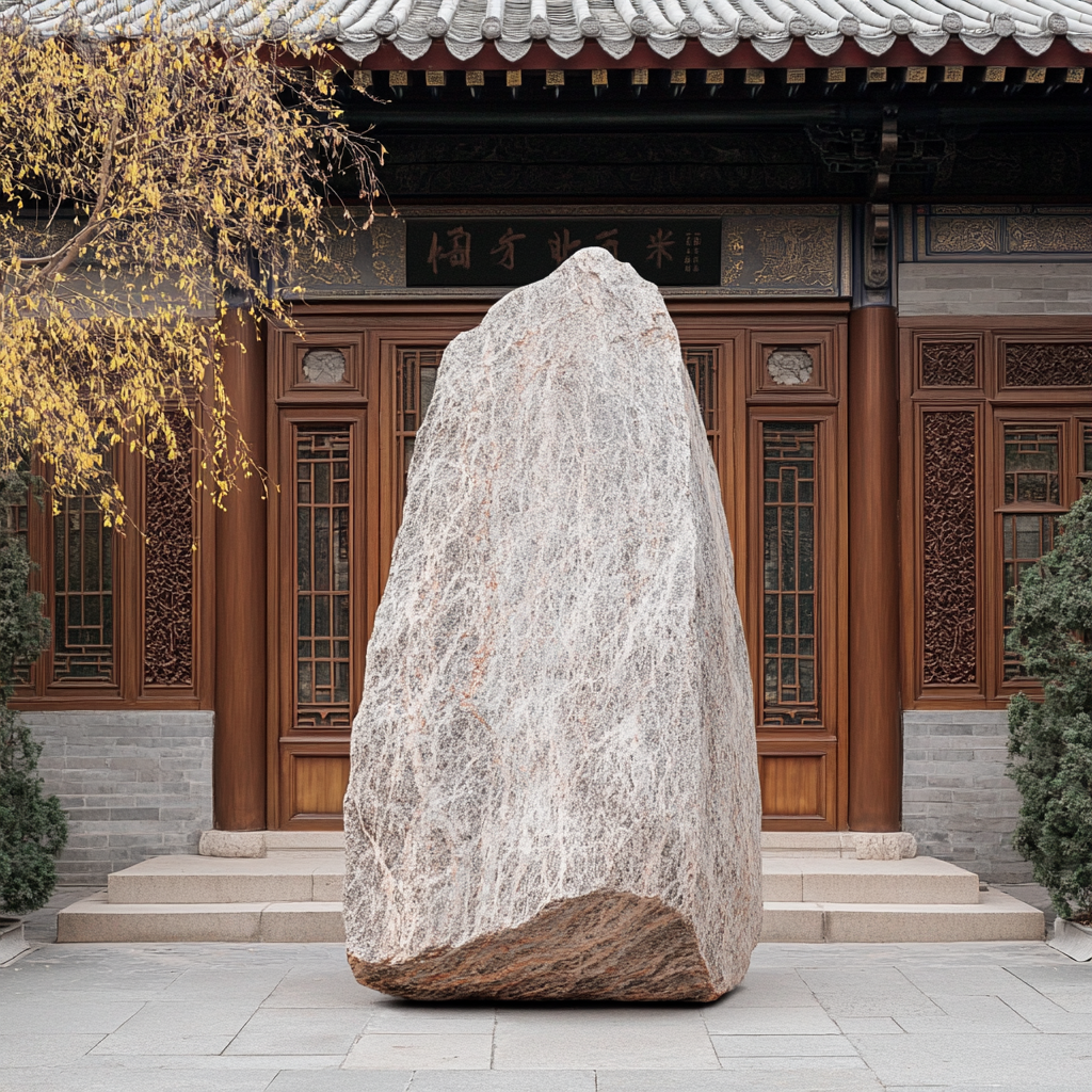 A Chinese stone symbolizes stability and support.