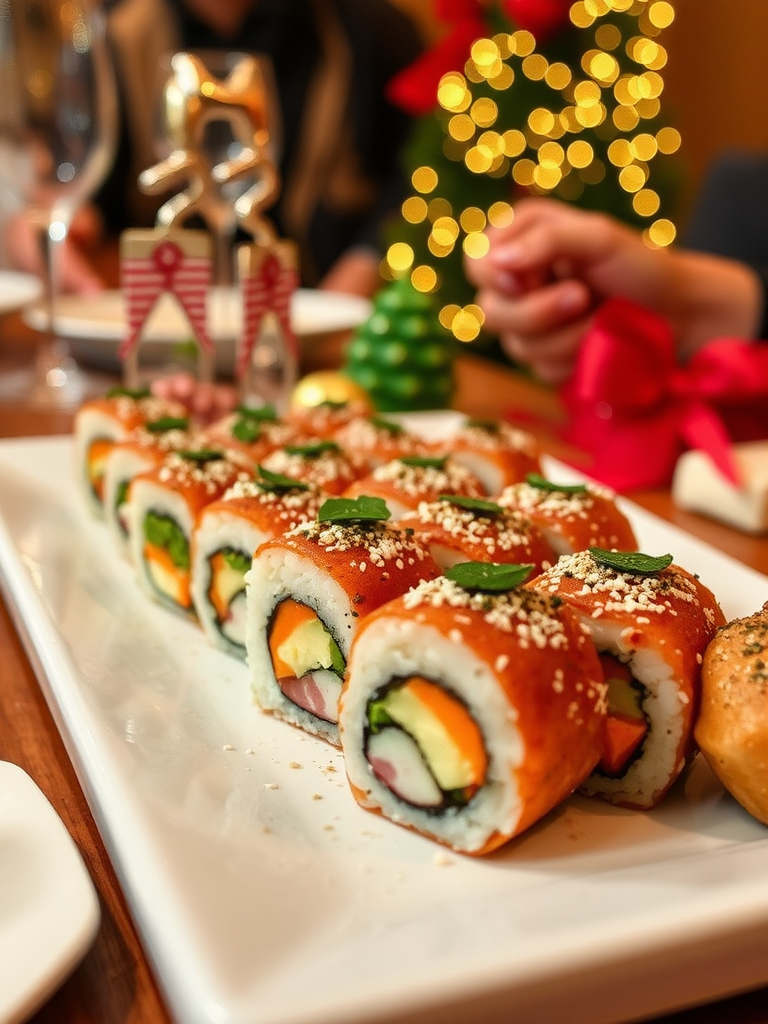 A Christmas Party with Sushi