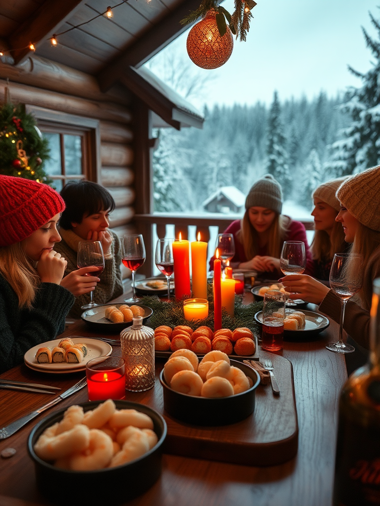 A Christmas party with sushi in Norway.