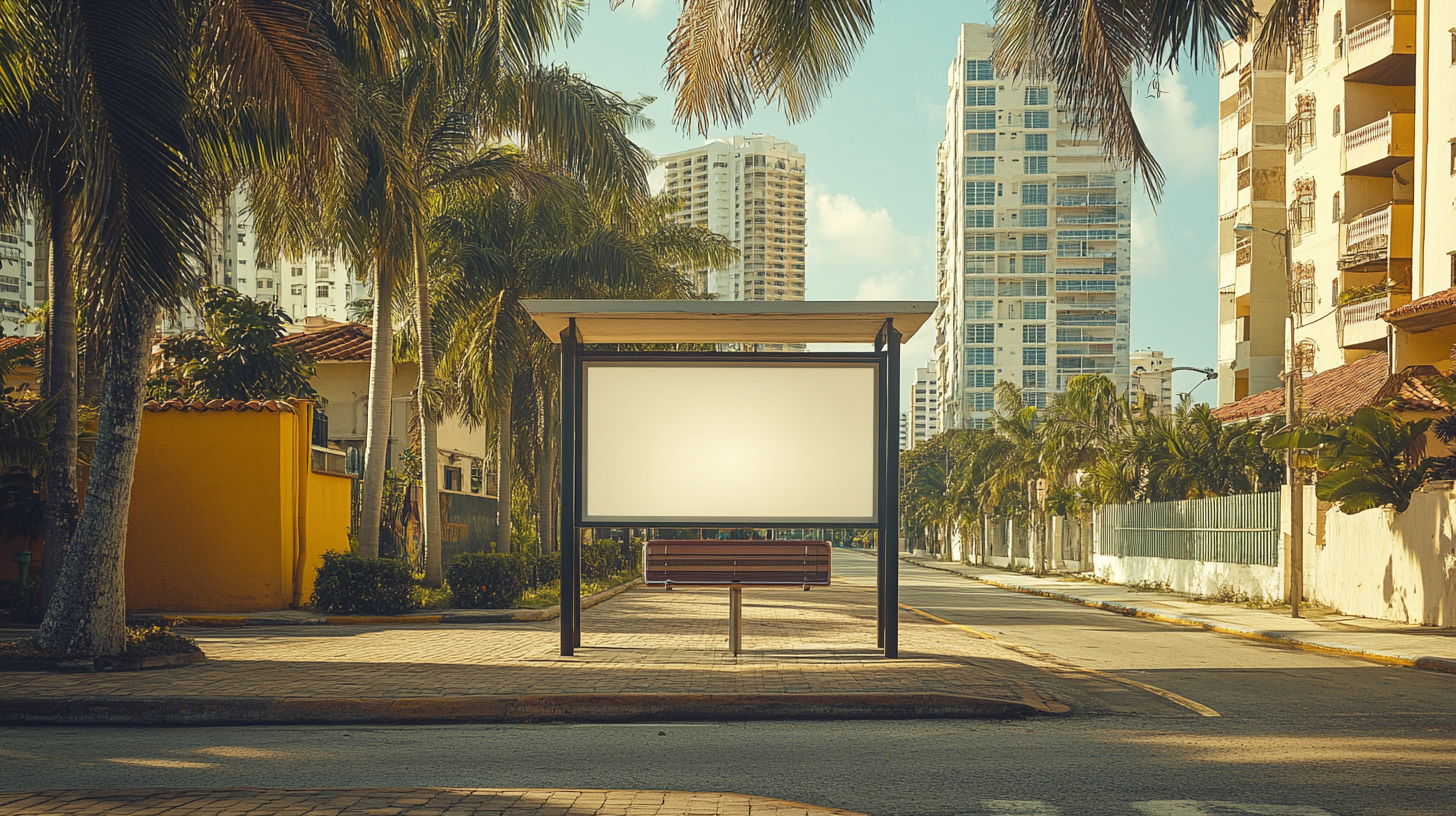 A Cinematic Bus Stop in Panama City