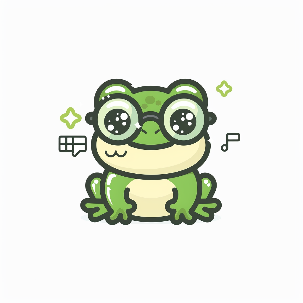 A Clever Frog with Wise Glasses Logo Design