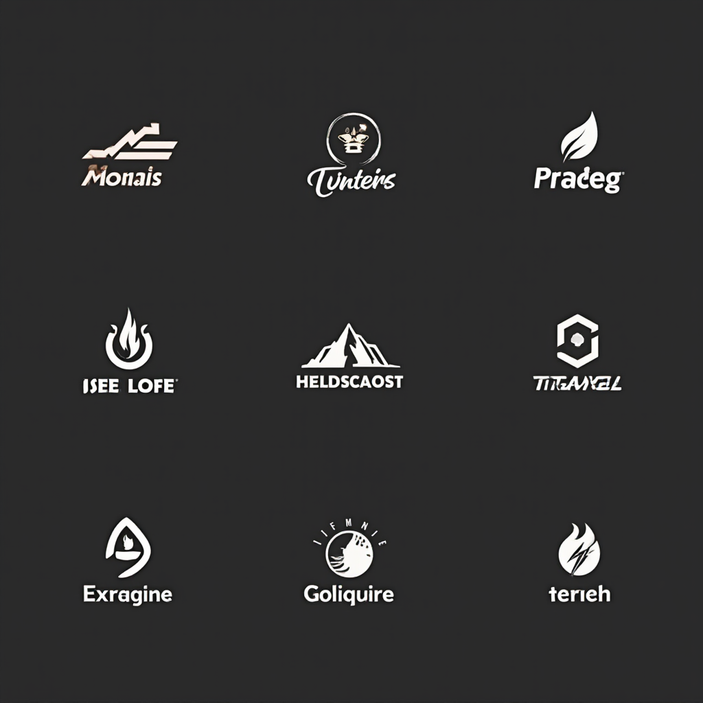 A Collection of Expensive Brand Logos on Dark Gray