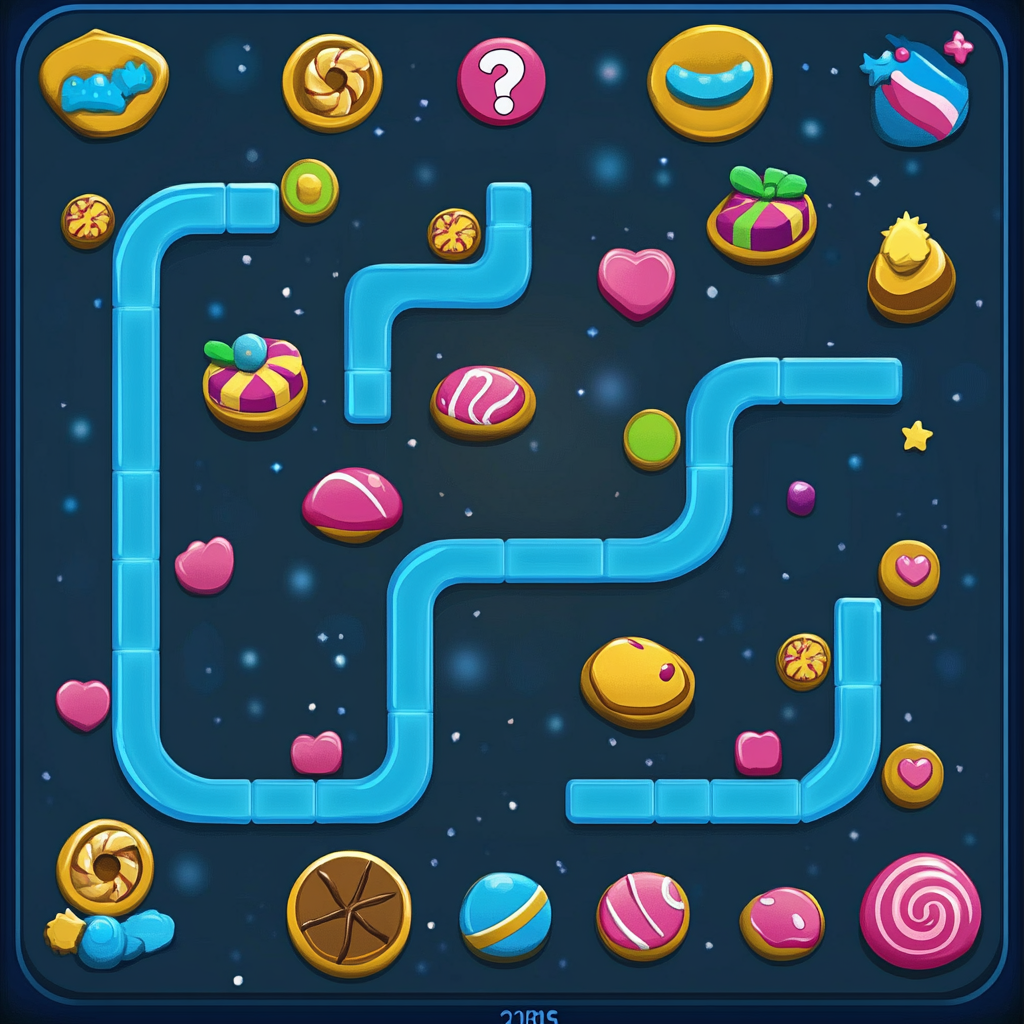 A Colorful Board Game with Cookies and Boosters