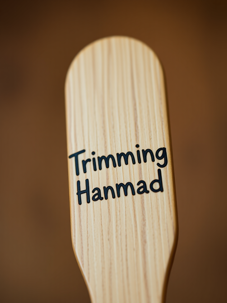 A Comb with 'Trimming Ahmad' Text Written