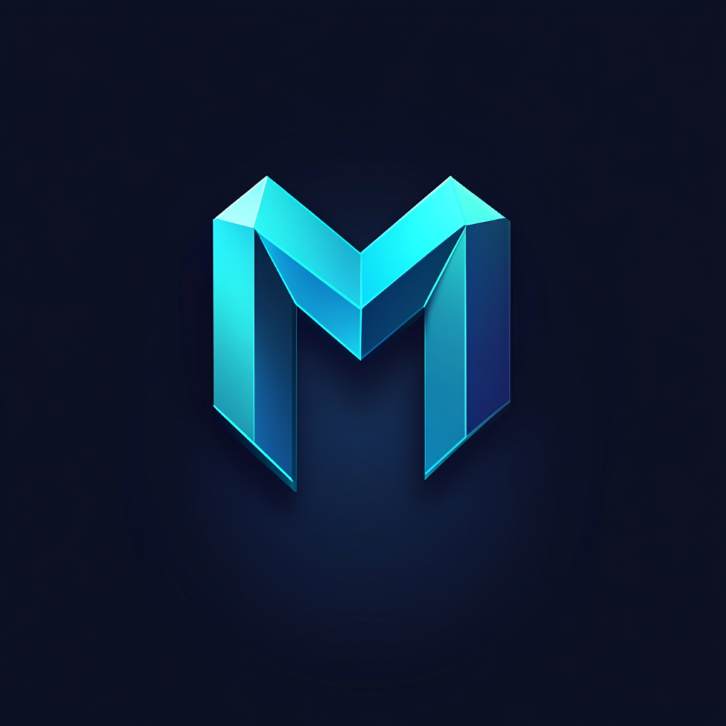 A Cool Blue Logo for Tech Startup MP