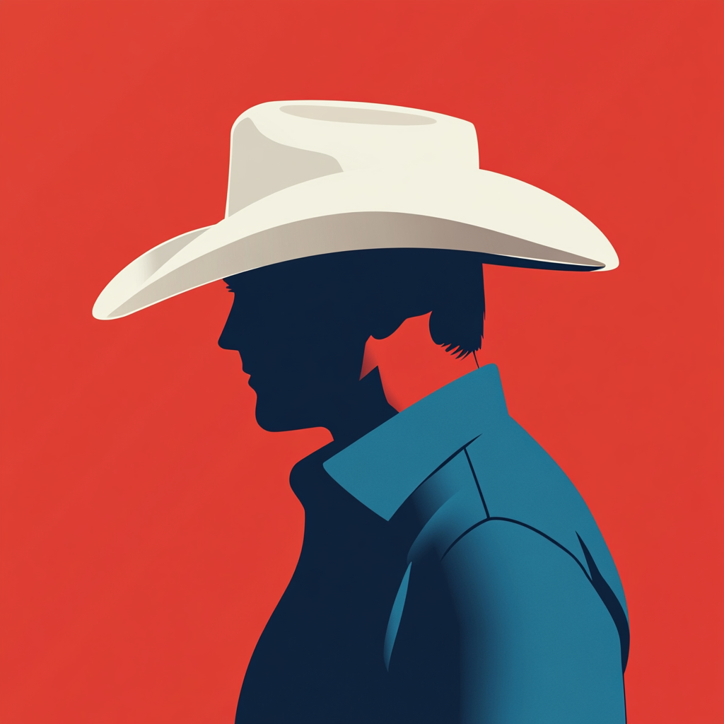 A Cowboy Illustration in Nouredine Touati's Style