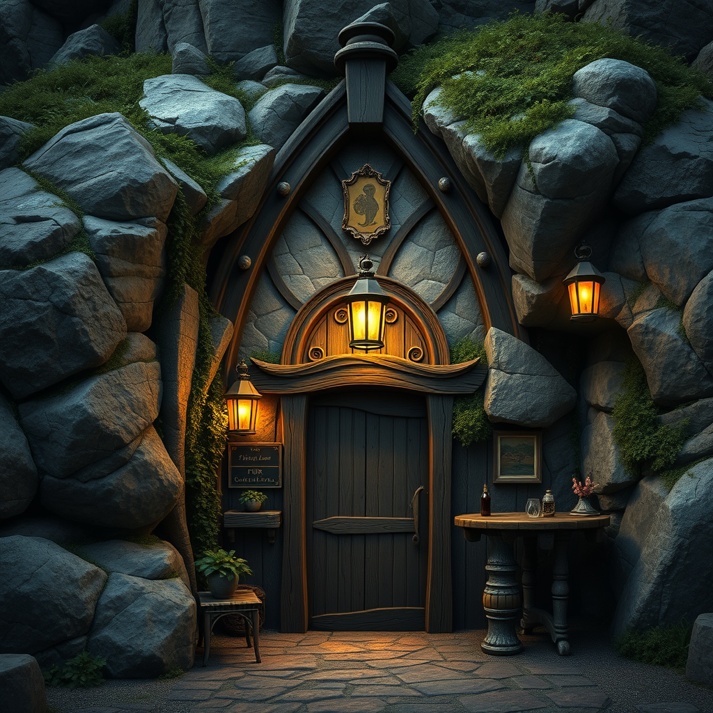 A Cozy Medieval Pub Nested in a Mountain