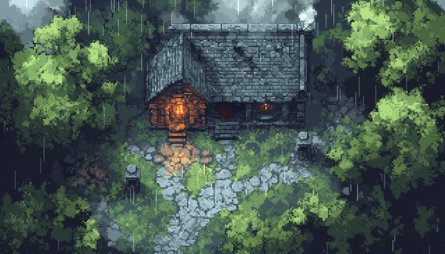 A Cozy Outpost in a Haunted, Rainy Forest