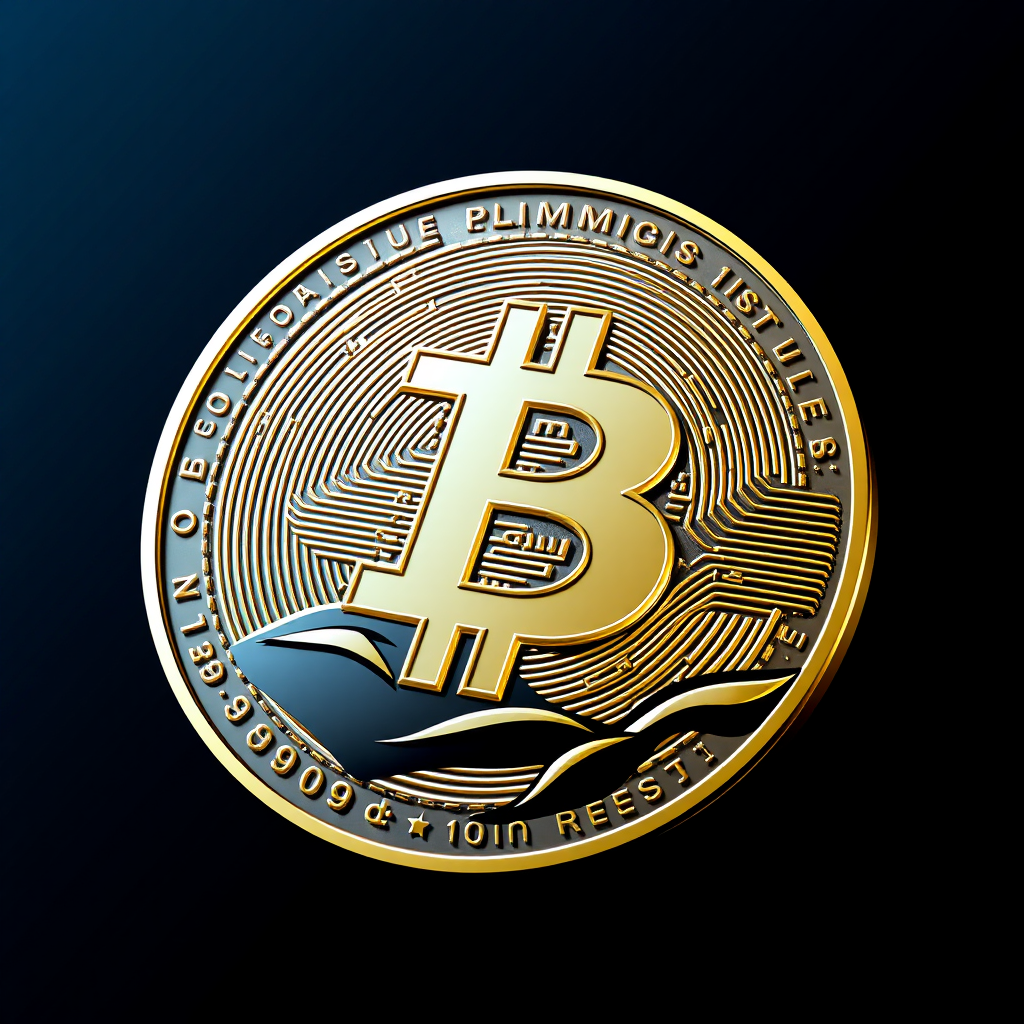 A Cryptocurrency Logo with Coin Trace