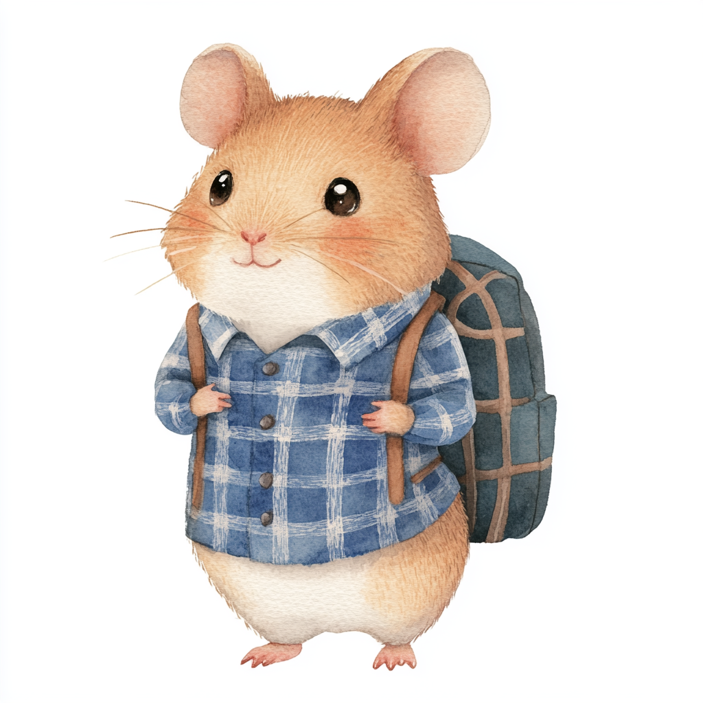 A Cute Hamster in a Cozy City