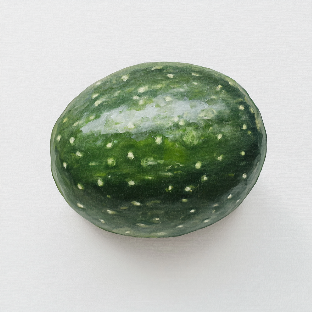 A Cute Miniature 3D Cucumber Painting