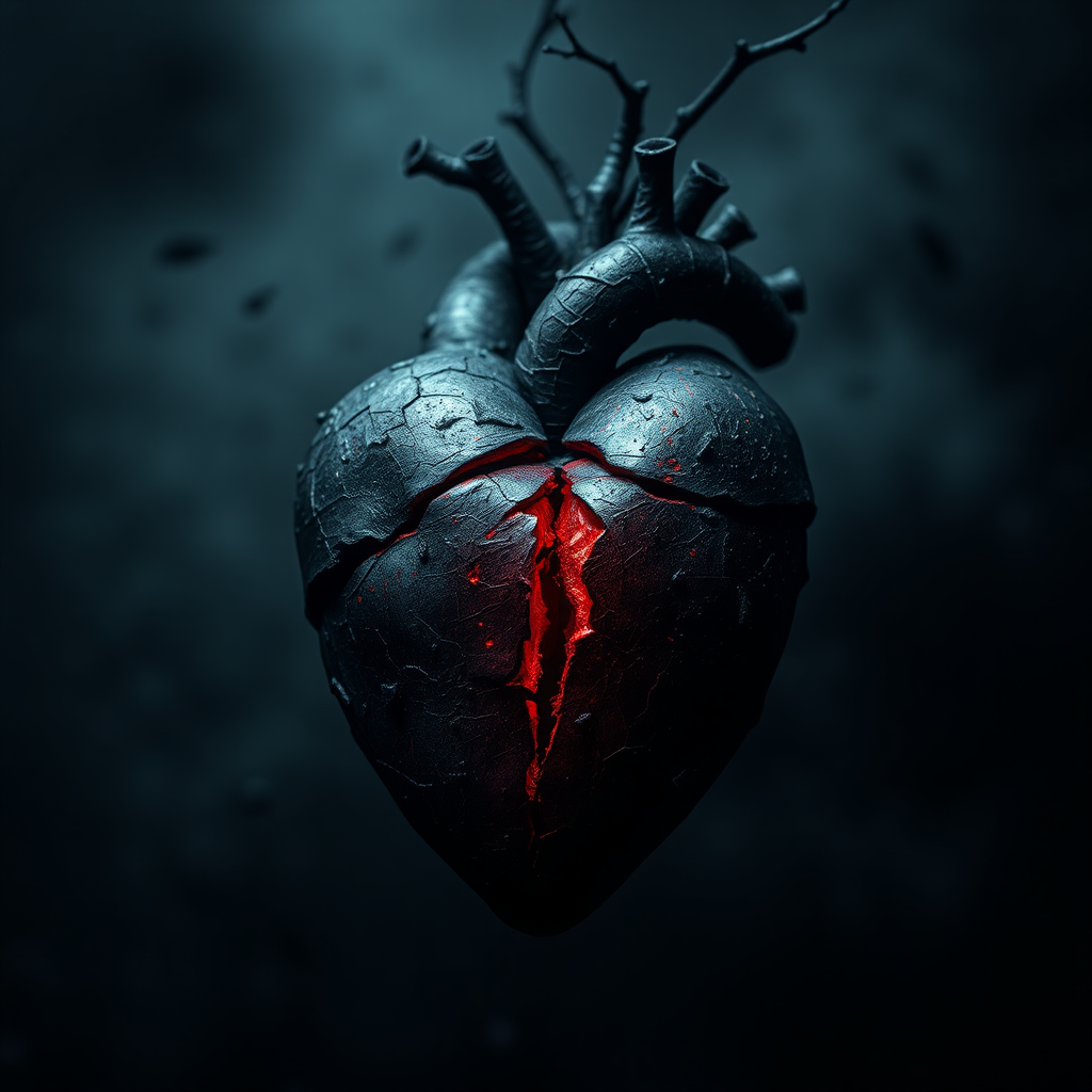 A Dark, Broken Heart on a Song Cover