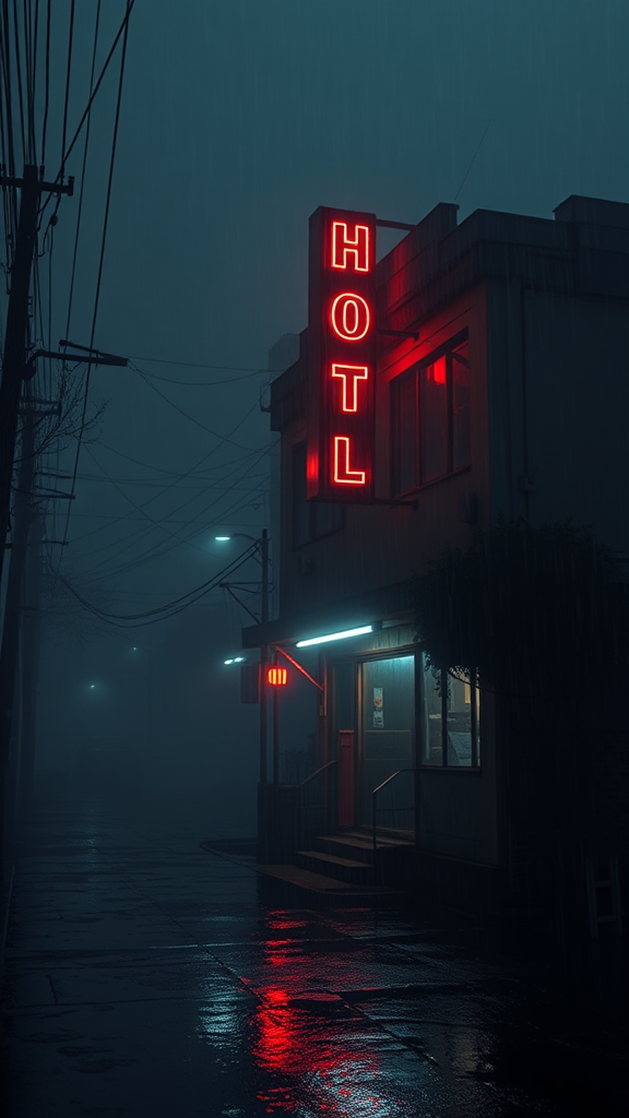 A Dark, Foggy Night at Small Hotel