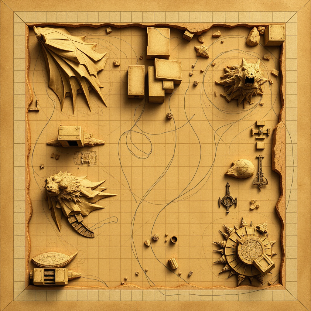 A Desert Battle Map for Dungeons and Dragons