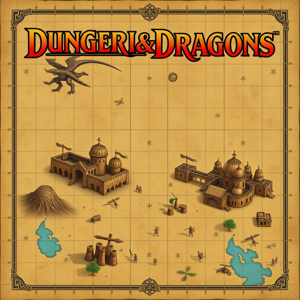 A Desert Battle Map for Dungeons and Dragons