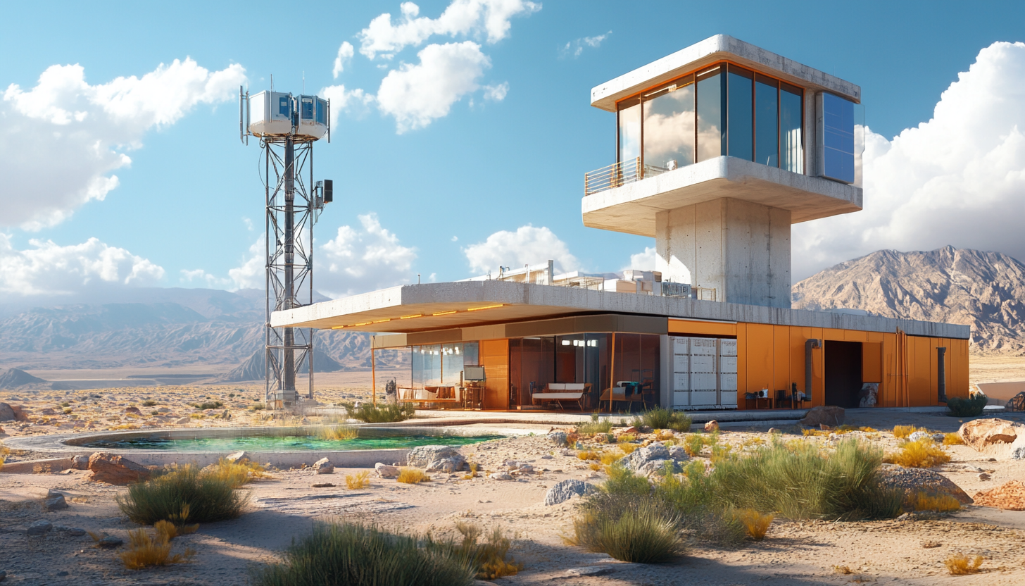 A Desert Outpost with Oasis in Death Valley.