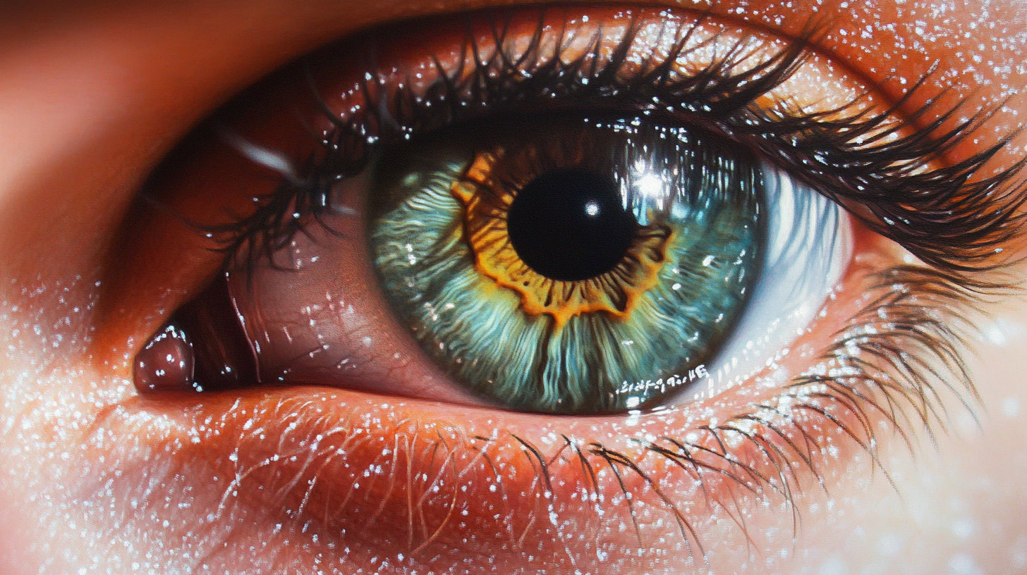 A Detailed Realistic Human Eye with Cosmic Reflections