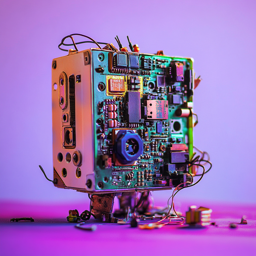 A Detailed Toy Crafted from Old Electronics