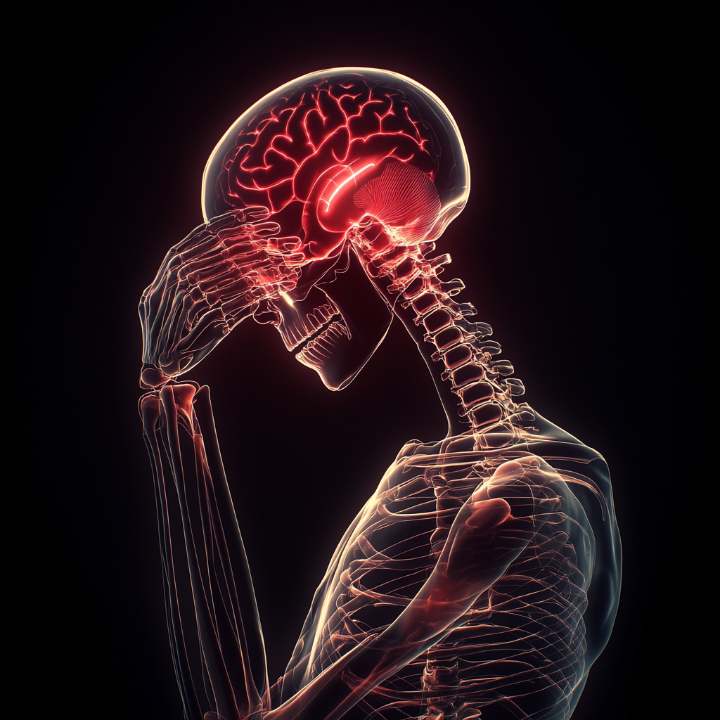 A Detailed X-Ray Image of Migraine Pain