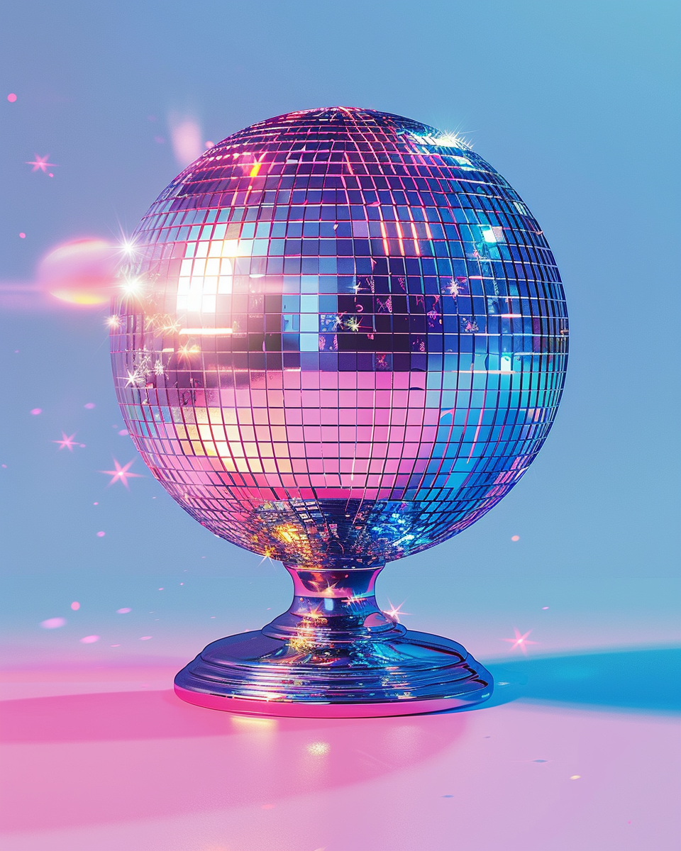 A Disco Ball in 80's Japanese Style