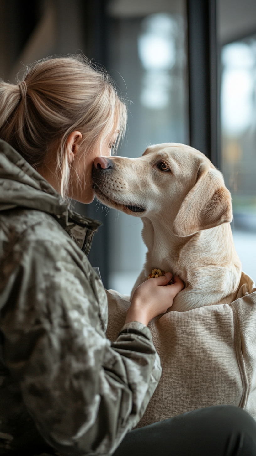 A Dog Trainer Working with Service Dog