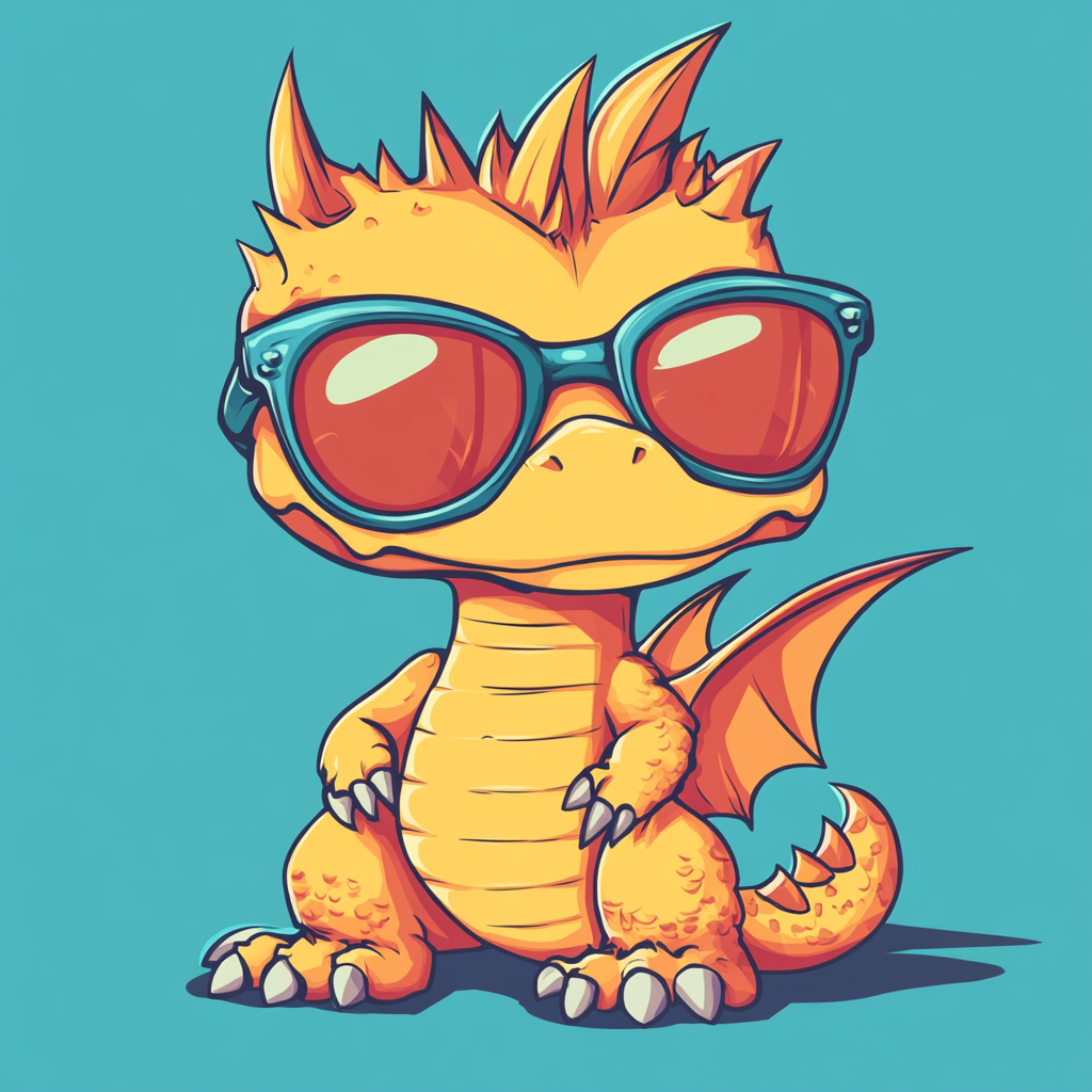 A Dragon Mascot Named Sunny Spikes Wearing Sunglasses