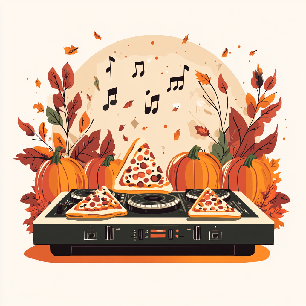 A Fall Pizza Party With Broken Pumpkins