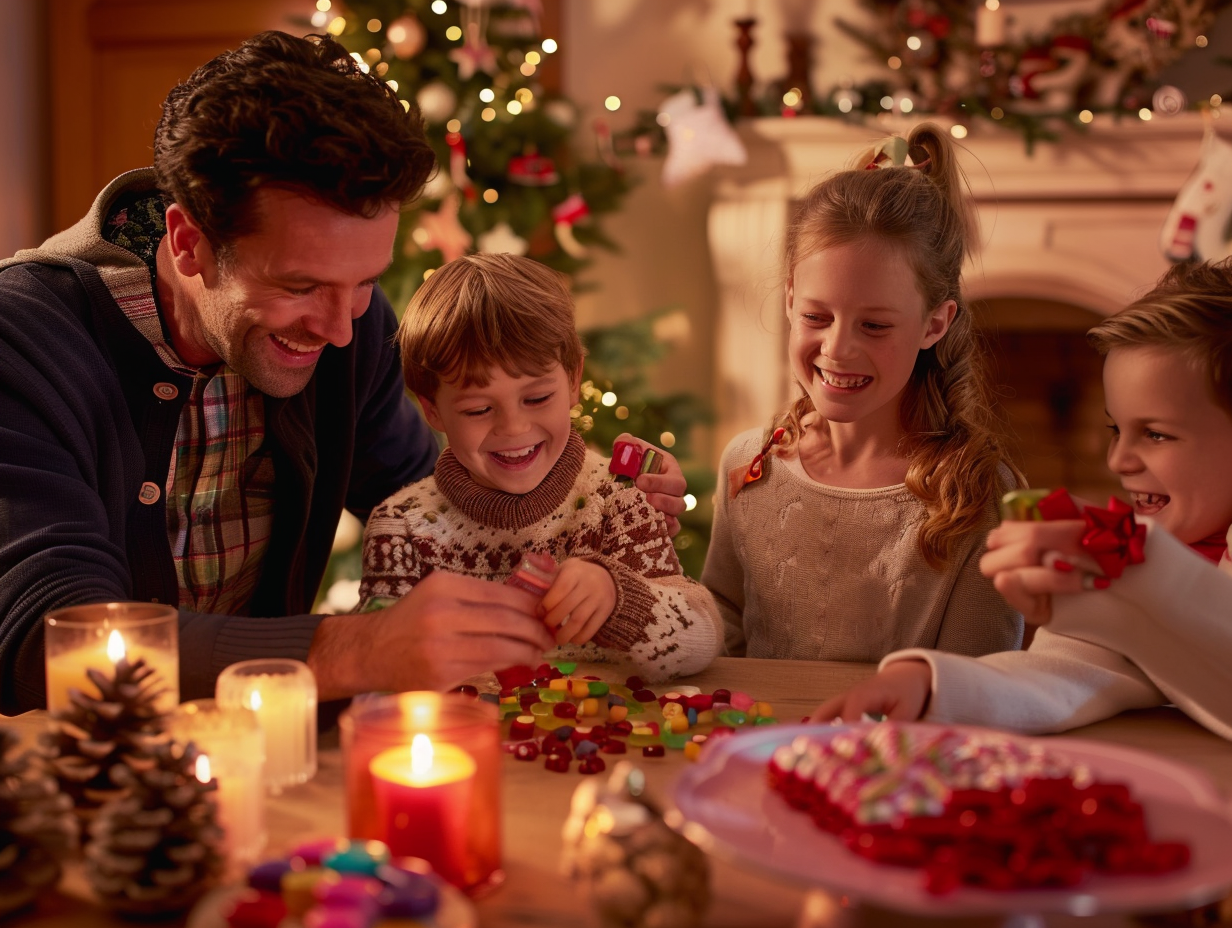 A Family Enjoying Sugar-Free Holiday Treats Together