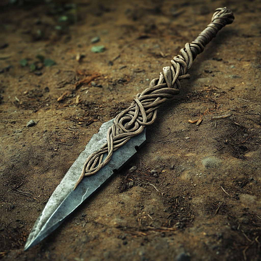 A Fancy Spear with Intricate Runic Symbol