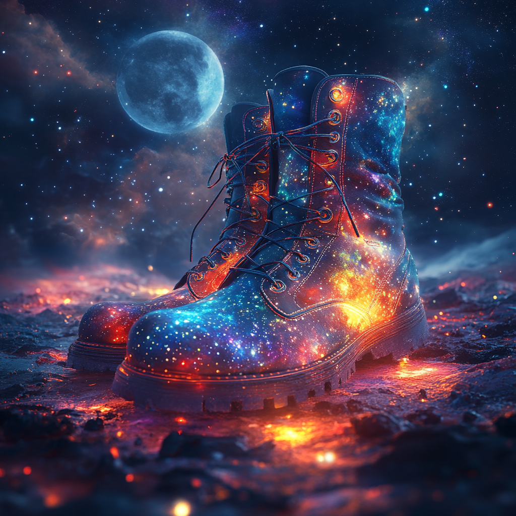 A Fantasy Cosmic Shoe Glows in Galaxy