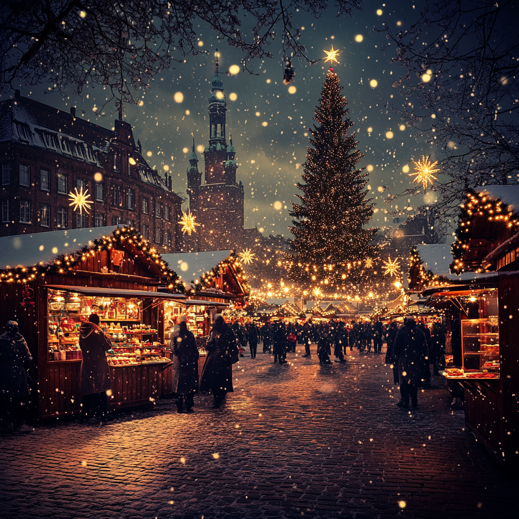 A Festive Christmas Market in Hamburg