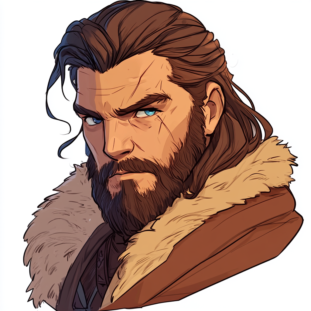 A Fierce Kind Male Barbarian in Fantasy Medieval