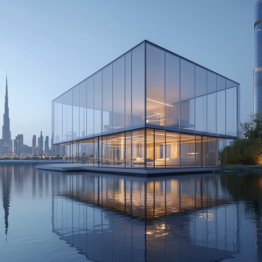 A Floating Glass Box by Dubai Creek: Serene Elegance