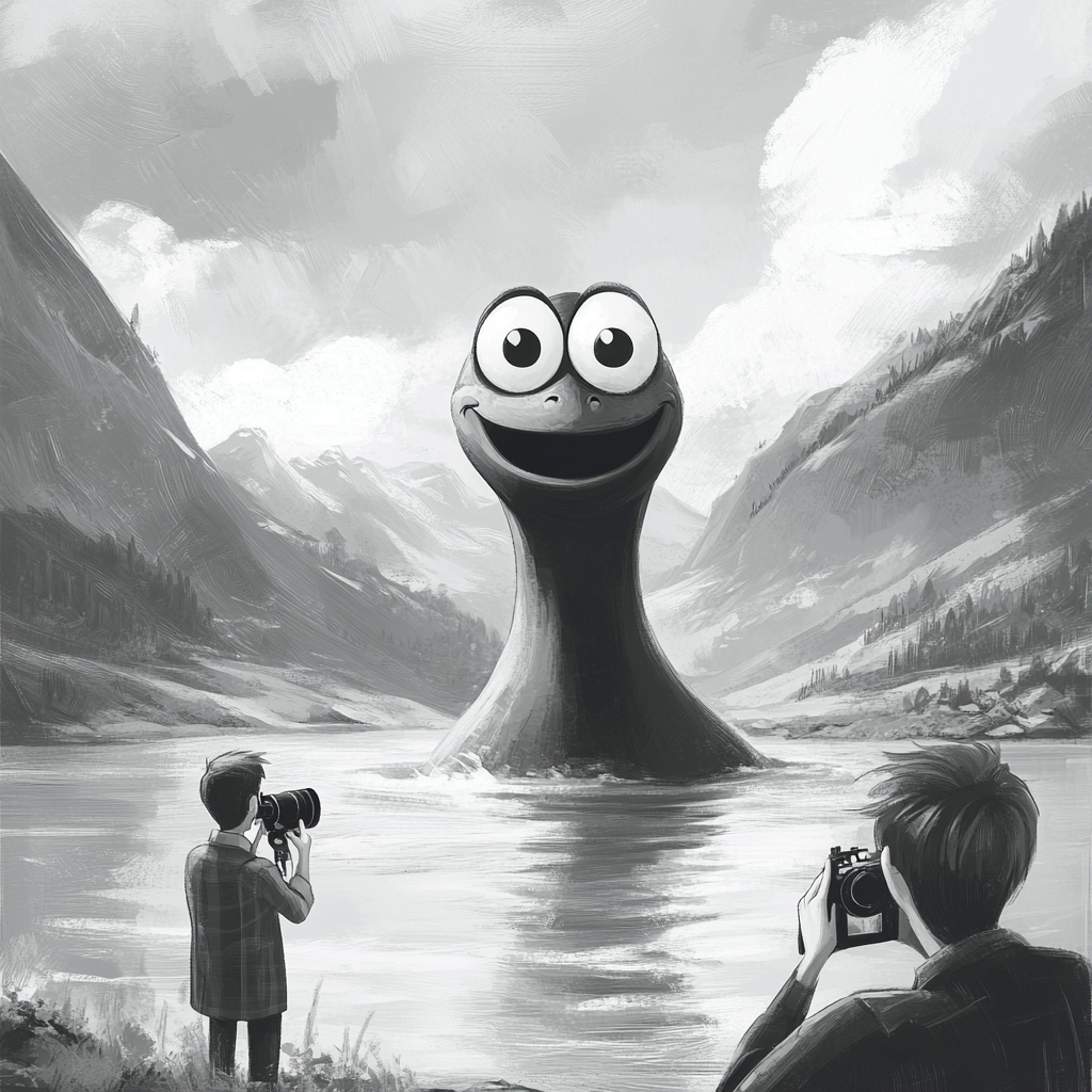 A Friendly Loch Ness Monster Surprises Photographer